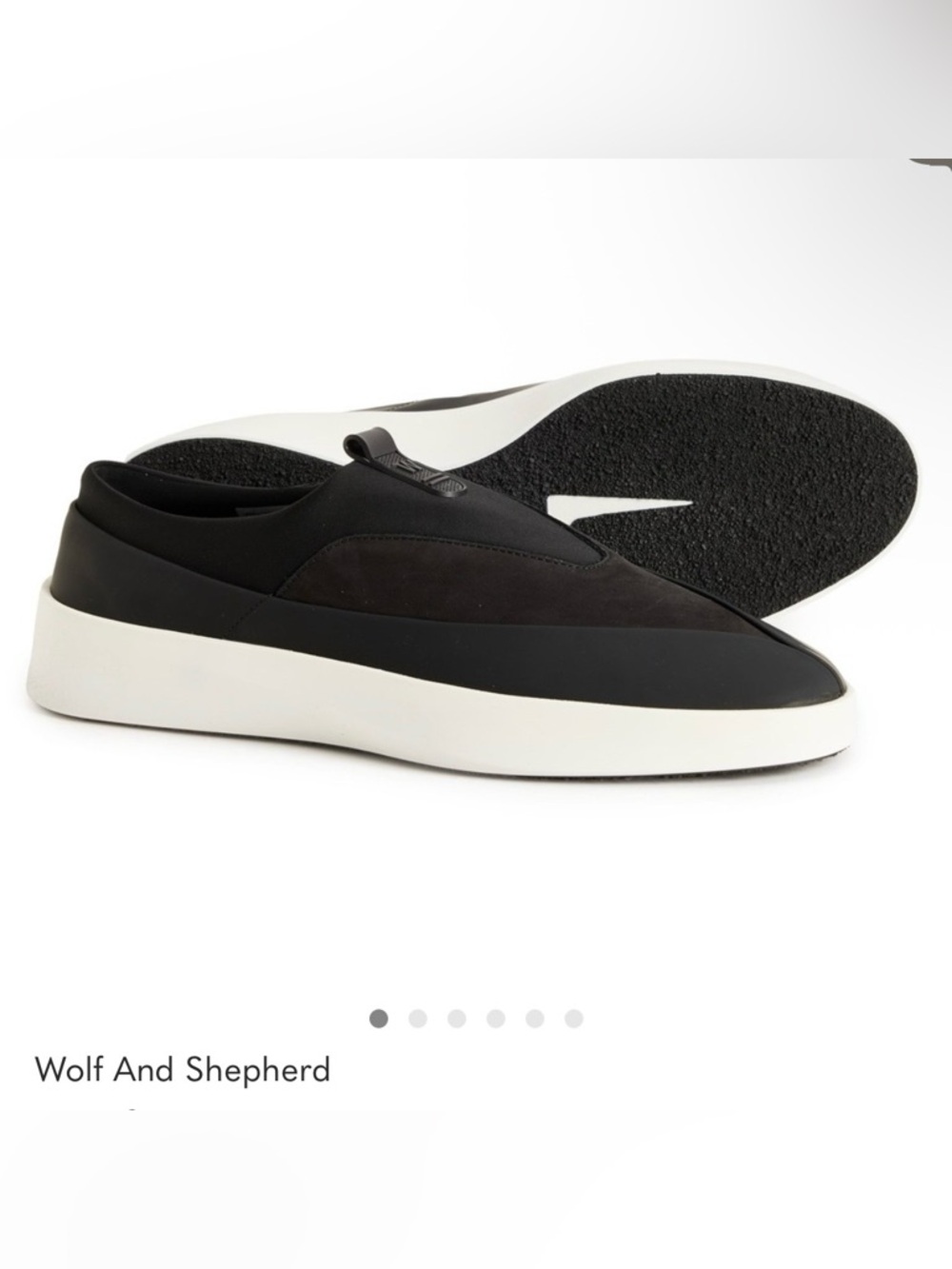 Wolf & Shepherd Shoes Black Cruise TRE Slip On Leather Neoprene NEW $195 Unisex